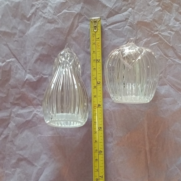 NWOT Gorham glass salt & pepper shakers Pear and Apple made in Germany LIKE NEW - Picture 14 of 15